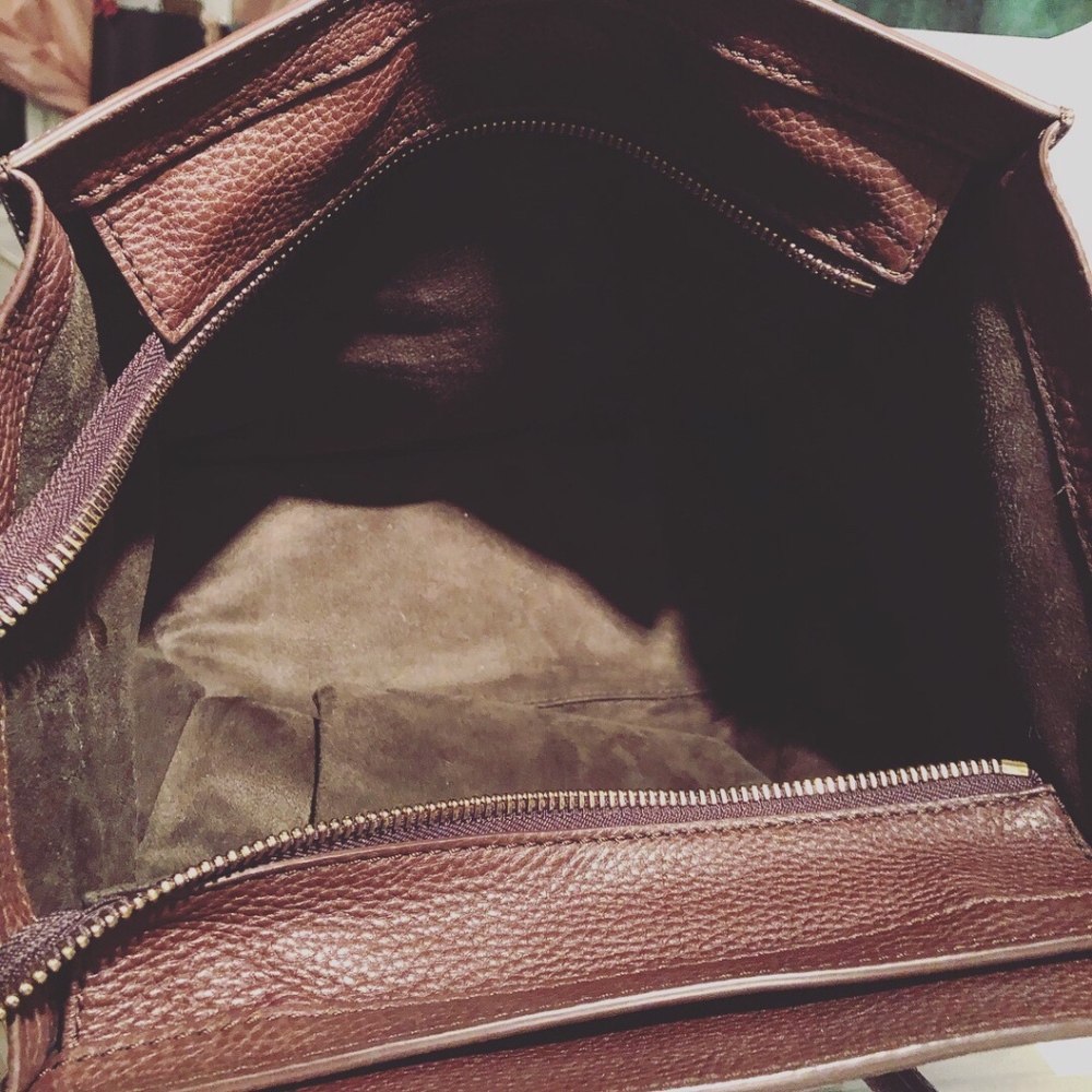 Celine Micro Luggage Tote Bag Brown Pebbled Leather - Picture 5 of 13